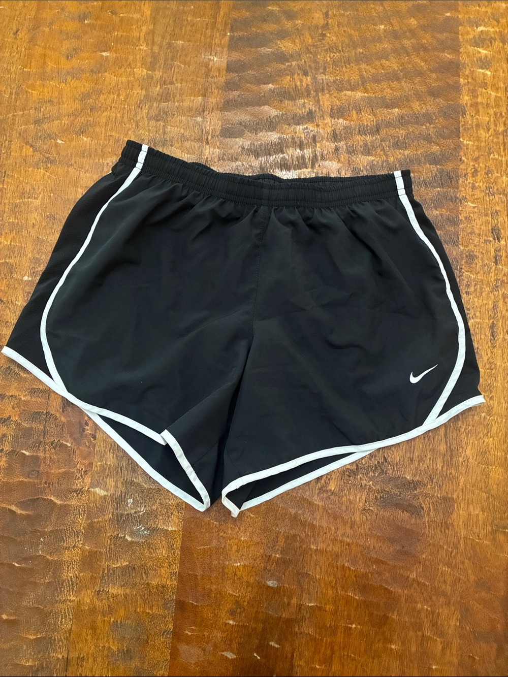 Nike Black Athletic Shorts with White Trim